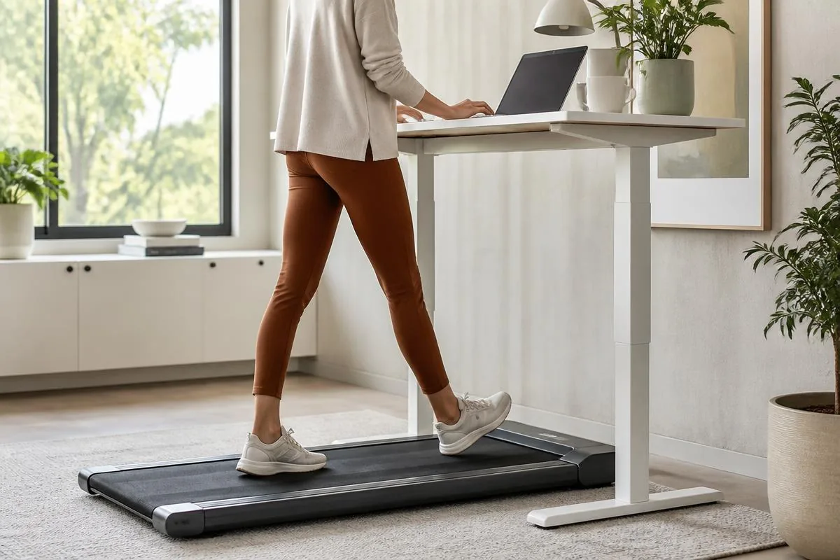 BILD – walking pad under ståskrivbord